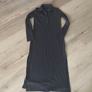 Aerie Charcoal Long Sleeve Dress